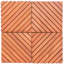 Outdoor Patio 12-Diagonal Slat Eucalyptus Interlocking Deck Tile (Set of 10 Tiles)