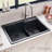Ruvati 33 x 22 inch epiGranite Drop-in Topmount Granite Composite Quartz Double Bowl Kitchen Sink-114374768