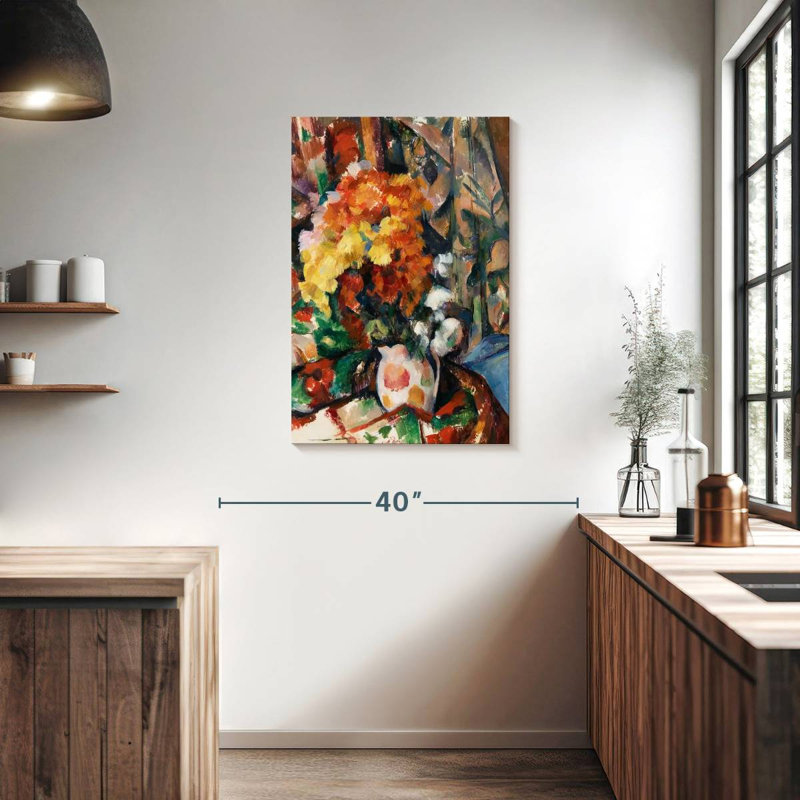 Le vase fleuri, H 36 po x l 24 po