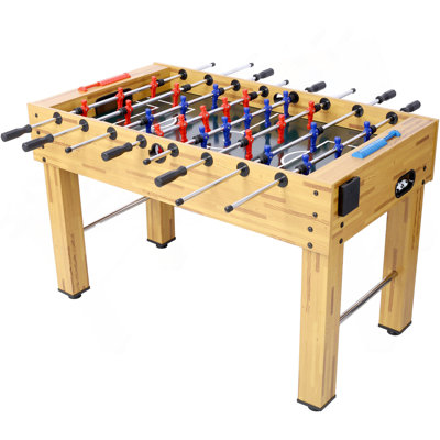 54-Inch Hurricane Foosball Table For Family Game Rooms With Light Cherry Finish, Analog Scoring And Free Accessories