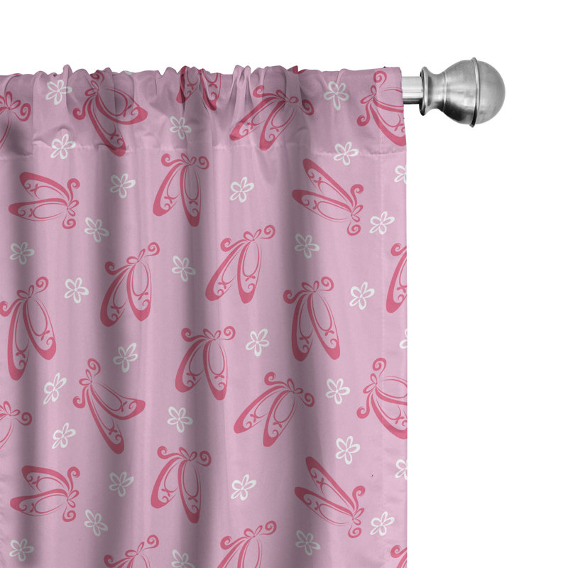 Ballet Semi-Sheer Rod Pocket Curtain Panels, 28" x 95"