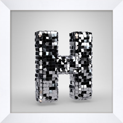 Disco Letter H Framed Photographic Print