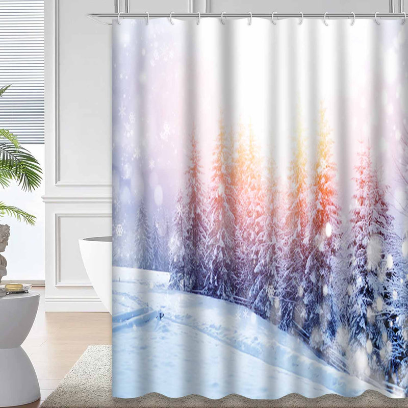 Magnifique rideau de douche avec 12 crochets, L 72 po x l 84 po
