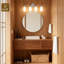 Luminaire de salle de bain 4 lumières 4 lumières, éclairage moderne de haut en bas avec verre transparent et givré pour miroir, finition chromée, 25,2 pouces, excluant les ampoules