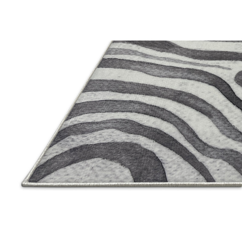 Zebra Muted Clay Area Rug, Tapis de couloir 2 pi 9 po x 10 pi