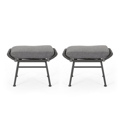 2Pc Modern Boho Style Ottoman