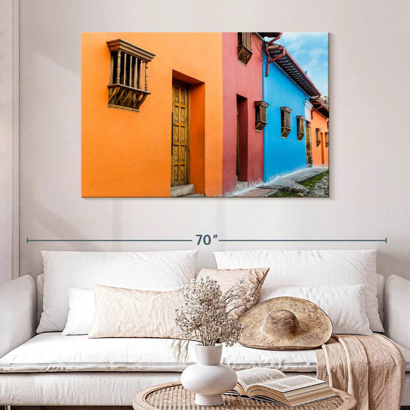 Lilie, rue colorée de Bogota, H 32 po x l 48 po