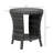 Outdoor Side Table With Hourglass Design, Dual-Tier Storage, And Weather-Resistant Composite Top For Patio Use.-282242456