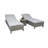 Ashyr 78.7cm Long Reclining Double Chaise with Cushions and Table-1964295747