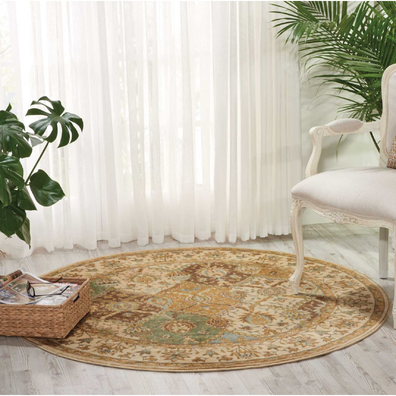 Baranof Oriental Indoor Rug, Round 7'10"