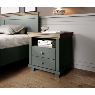 Wickersham 52cm W Manufactured Wood Bedside Table