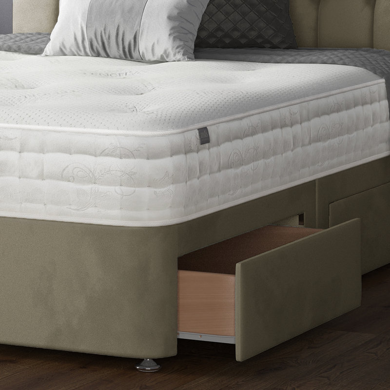 Fales Divan Bed Base, Coffee, 2 Right Drawers, Single (3')