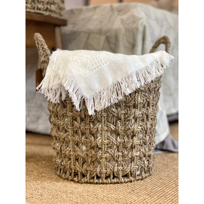 Bay Isle Home™ Seagrass Handmade Storage Basket with Handles