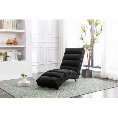 Méridienne rembourrée avec vibration pour la détente, canapé inclinable de loisirs moderne en tissu à dossier fixe pour le salon / la chambre à coucher