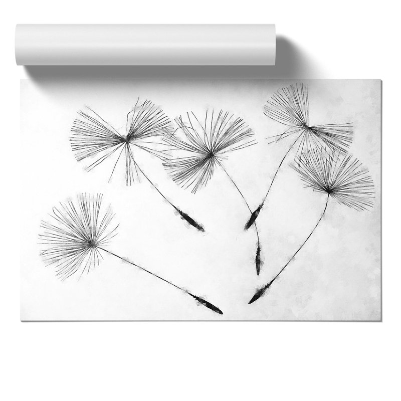 Dandelion Seeds Painting - Frameless Print, 42cm H x 59cm W x 0.1cm D