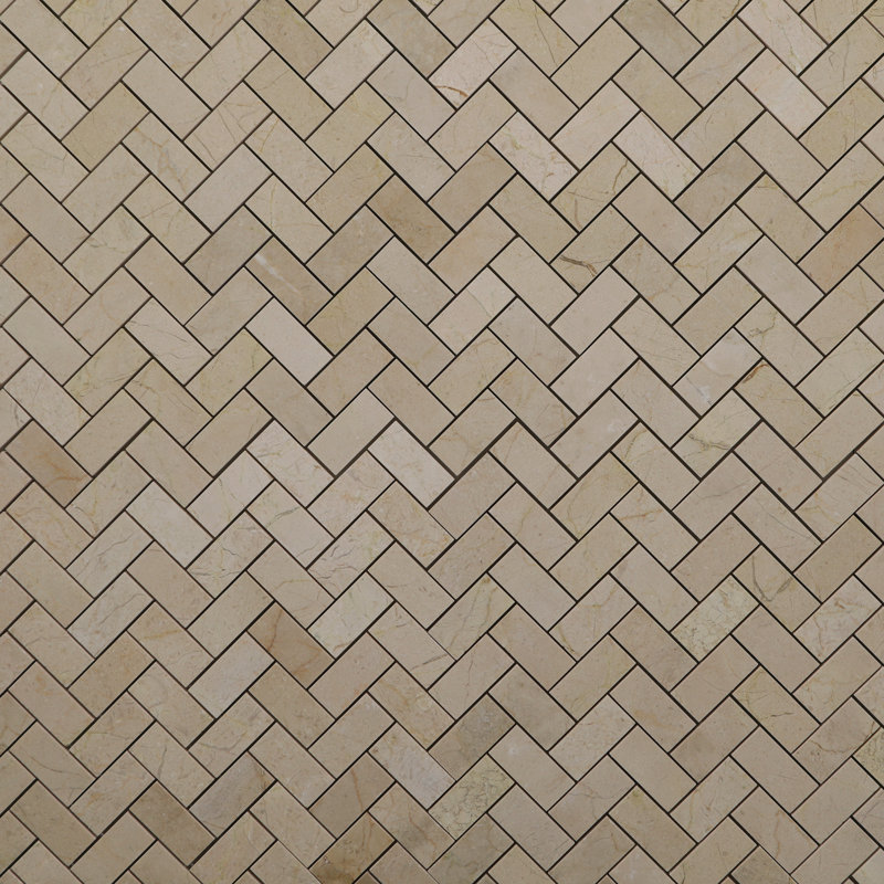 Carreau de mosaïque Adrie Crema Marfil, Crème polie