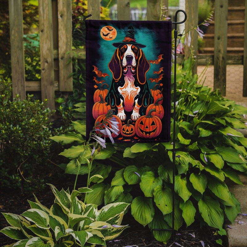 Drapeau de jardin d'Halloween en polyester Jammal, 15,5 po x 11,25 po