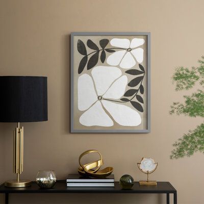 Reproduction encadrée Melty Blooms II - bois massif