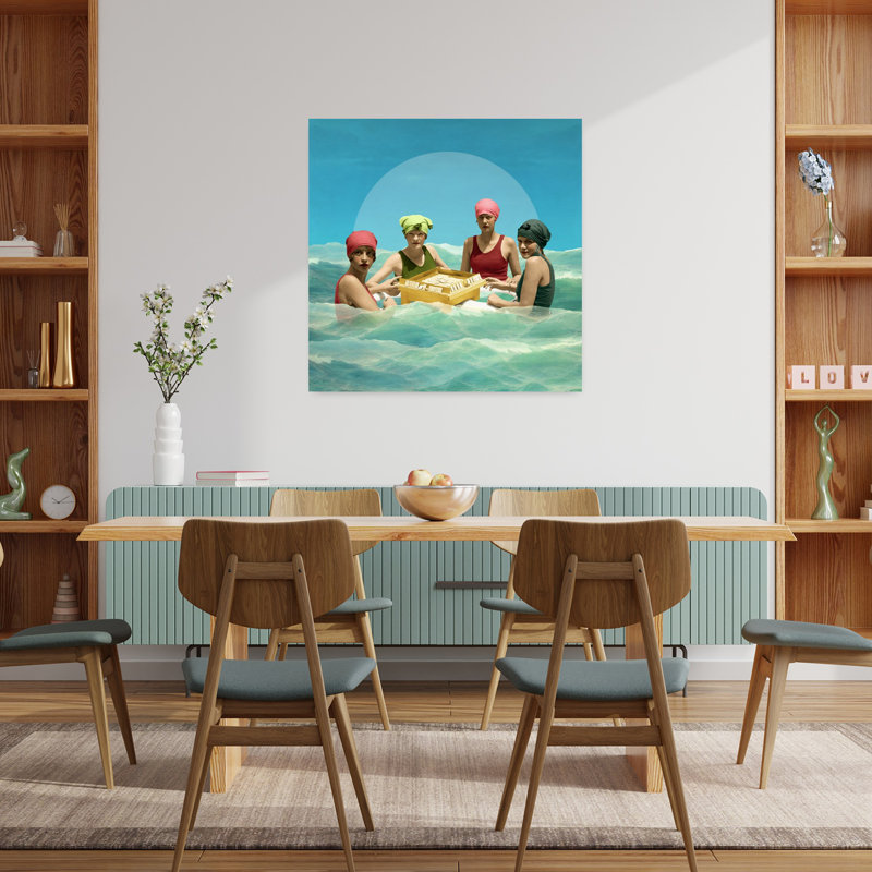 «Summer Beach Game Playful Retro», H 36 po x l 36 po