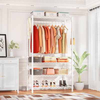 4 - Tier Metal Portable Closet, a Storage Marvel for Bedroom and Cloakroom