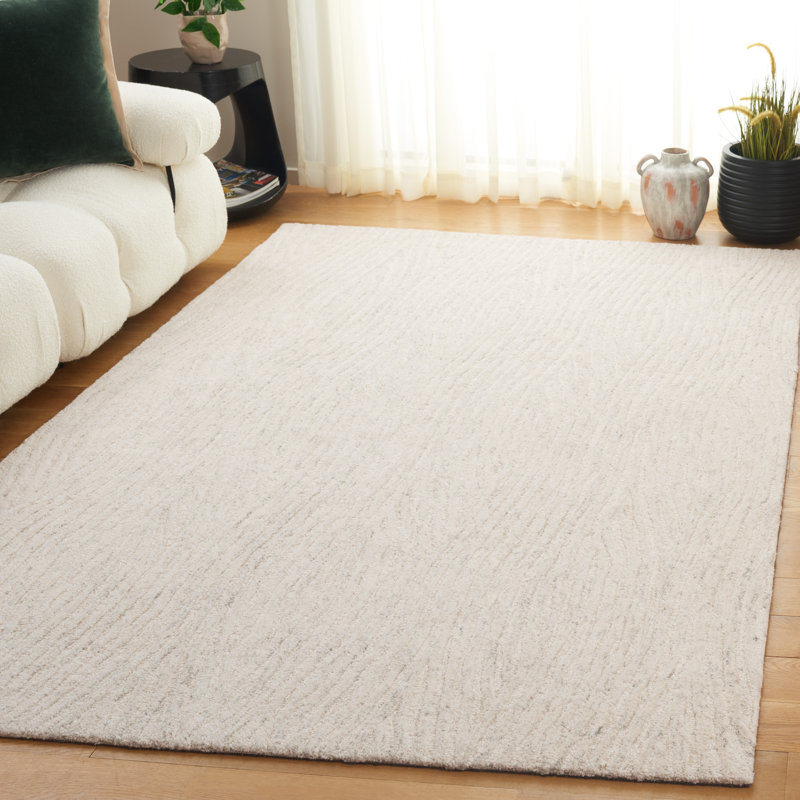 Hand Tufted Abstract Indoor Rug, Rectangle 5' x 8'