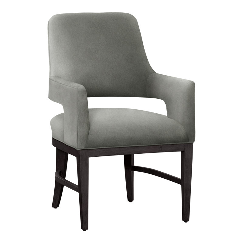 Chaise avec accoudoirs Josie, Gris anthracite, Étain 9953