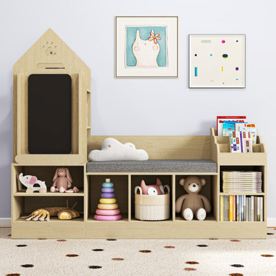 Kids Bookcase with chalkboard, Reading Nook