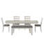 Ensemble de table de salle à manger extensible en bois massif 6 pièces pour 6 à 8 personnes, ensemble de table de cuisine avec chaises et banc, ensemble de table de salle à manger rectangulaire pour la salle à manger