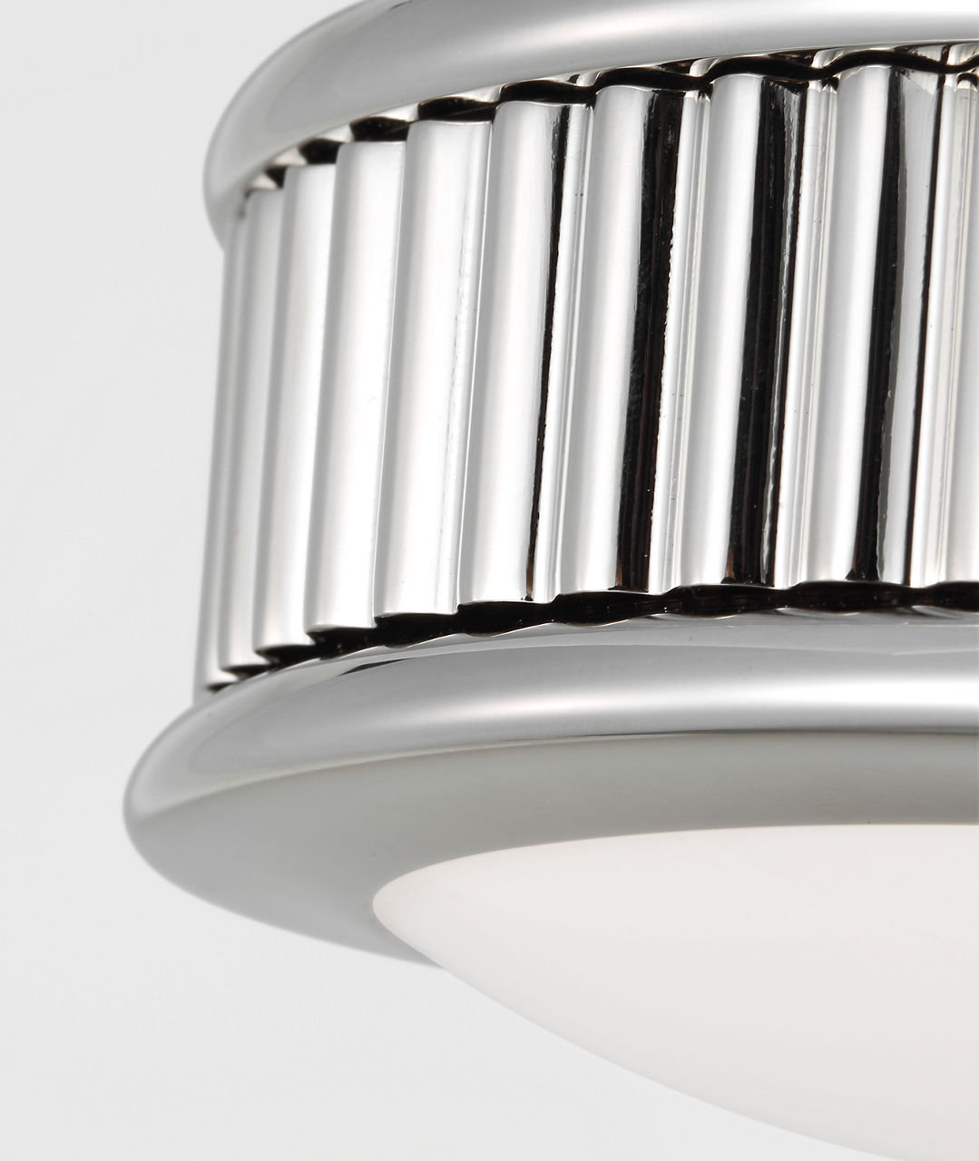 Rigsby Single Light Flush Mount, Polished Nickel, 2" H x 5" W x 5" D