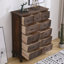Armoire d'appoint en bois manufacturé brun foncé