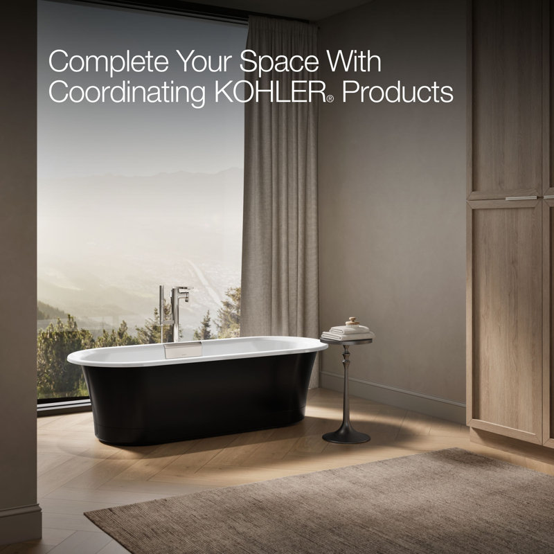 Volute 70-7/8 In. X 30-3/8 In. Freestanding Bath With Base