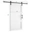 Porte de grange en bois manufacturé 3-Lite 84 po avec quincaillerie-96677834