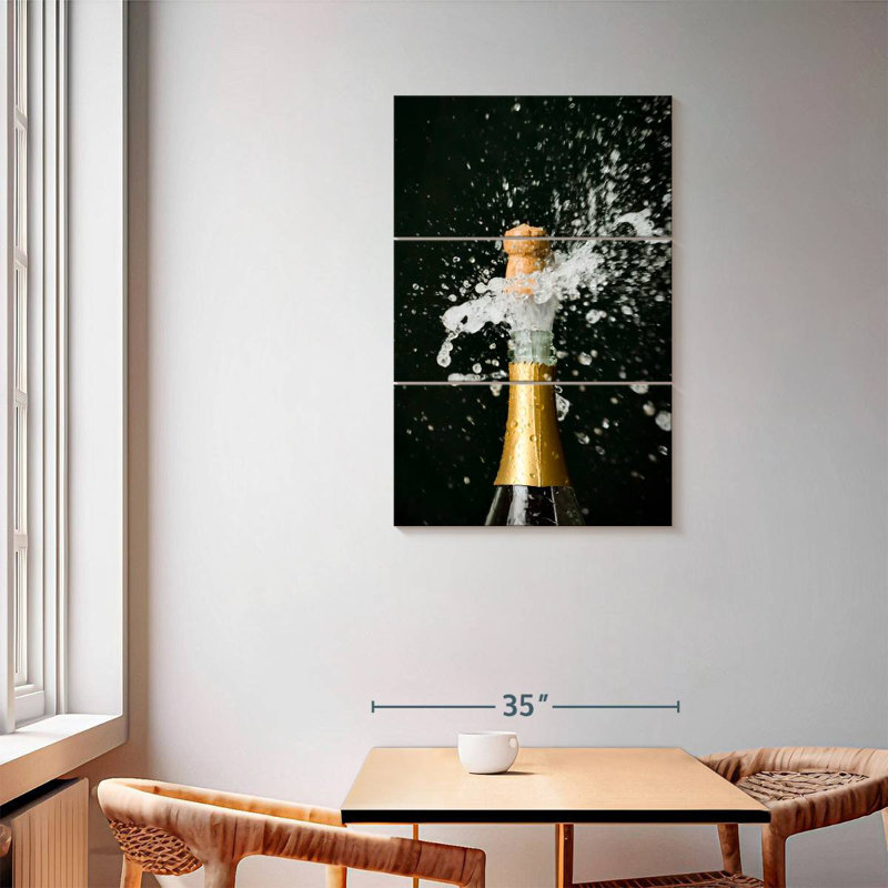 Yarlin Champagne Bottle, 57" H x 36" W