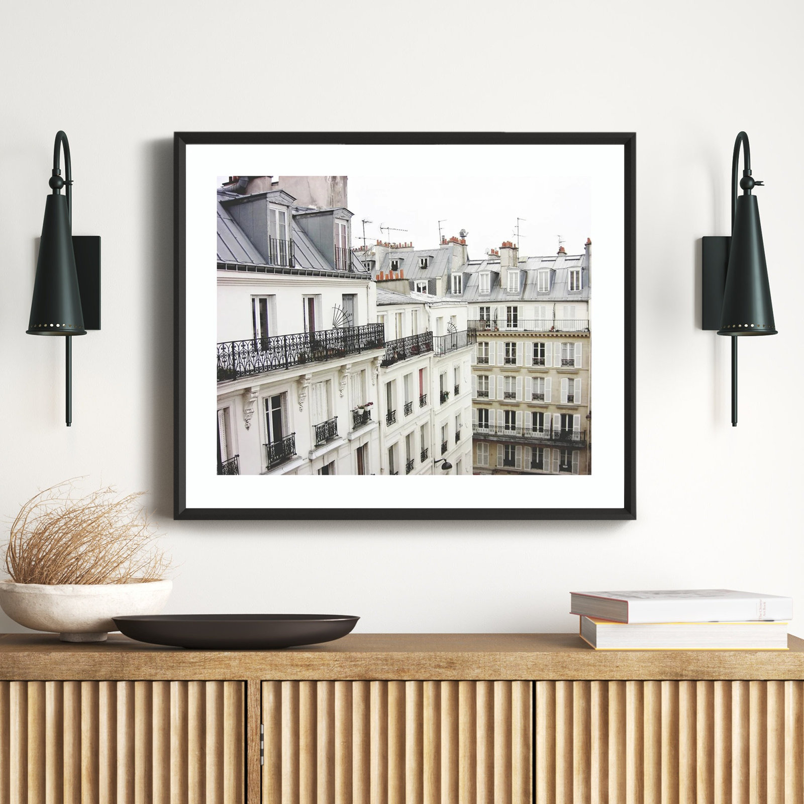 Montmartre by Lupen Grainne, Black Framed, 28" H x 33" W