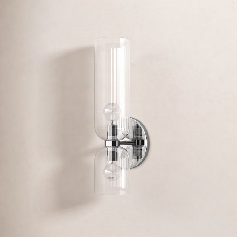 2 - Light Armed Sconce, Polished Nickel