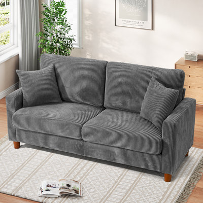 2-seater corduroy sofa by Ebern Designs