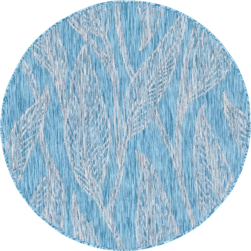 Yvelines Floral Indoor / Outdoor Rug, Round 13'