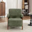 Fauteuil d'appoint rembourré de style Mid-Century avec accoudoirs et pieds en bois massif-1334438842