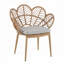 Chaise d'extérieur en forme de paon en osier de style papasan