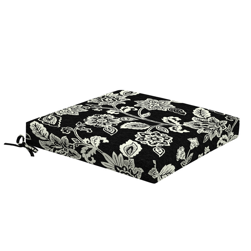 ARDEN Foam Outdoor Dining Seat Cushion, 19 x 19, made with ProFoam, Ashland Black