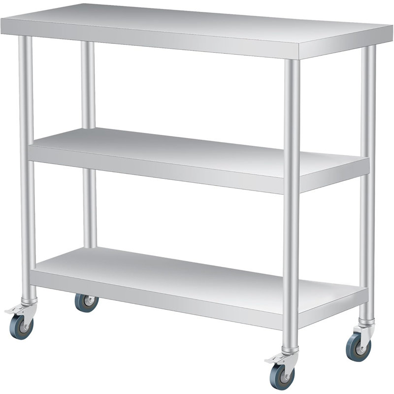 Stainless Steel Top Workbench Top, 86cm H x 91cm W x 45.8cm D