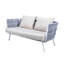 Gavin 64.17'' Wide L-Shaped Iron Loveseat with Cushions-266595762