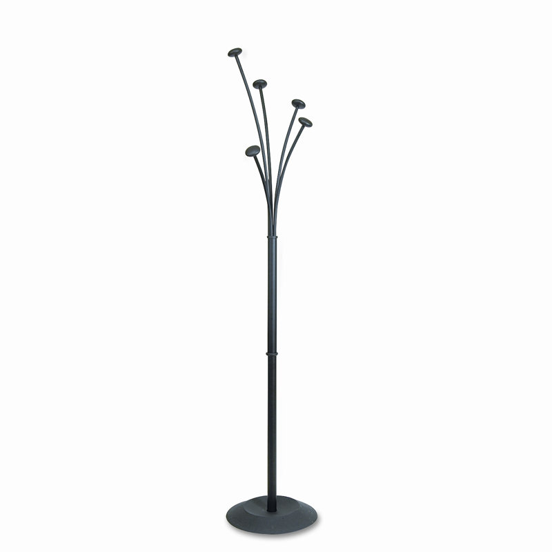Steel Freestanding 5 - Hook Coat Rack, Black