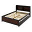 Cadres de lit double en bois Bonney avec lit gigogne et tiroirs de rangement-2119693219