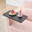 Canapé multifonctionnel en velours côtelé avec plateau mobile et ports USB pour une vie et un travail confortables