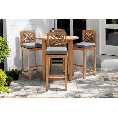 Ensemble de bar en bois massif avec tabourets Monterey