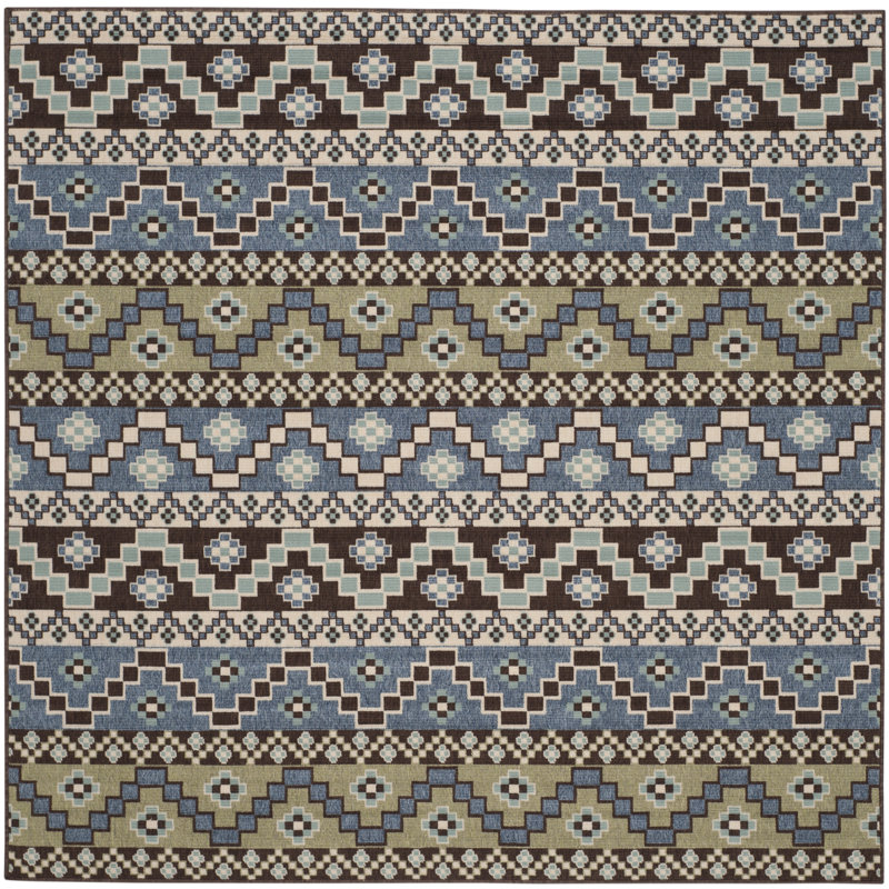 Tapis intérieur / extérieur Northpoint Southwestern, Carré 6 pi 7 po
