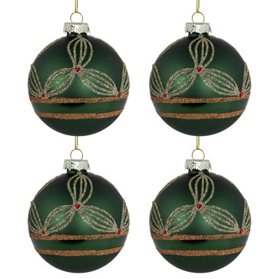 3'' Abstract Glass Ball Ornament
