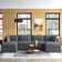 Annai 129" Wide Reversible Modular Corner Sectional with Ottoman