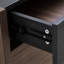 Armoire à chaussures réglable 32,5 po - 58,8 po avec 1 tiroir, coin à 90 degrés pour le salon, le passage, le vestibule, le tiroir extensible noir et noyer et la rotation, le couloir, la zone d’arrivée